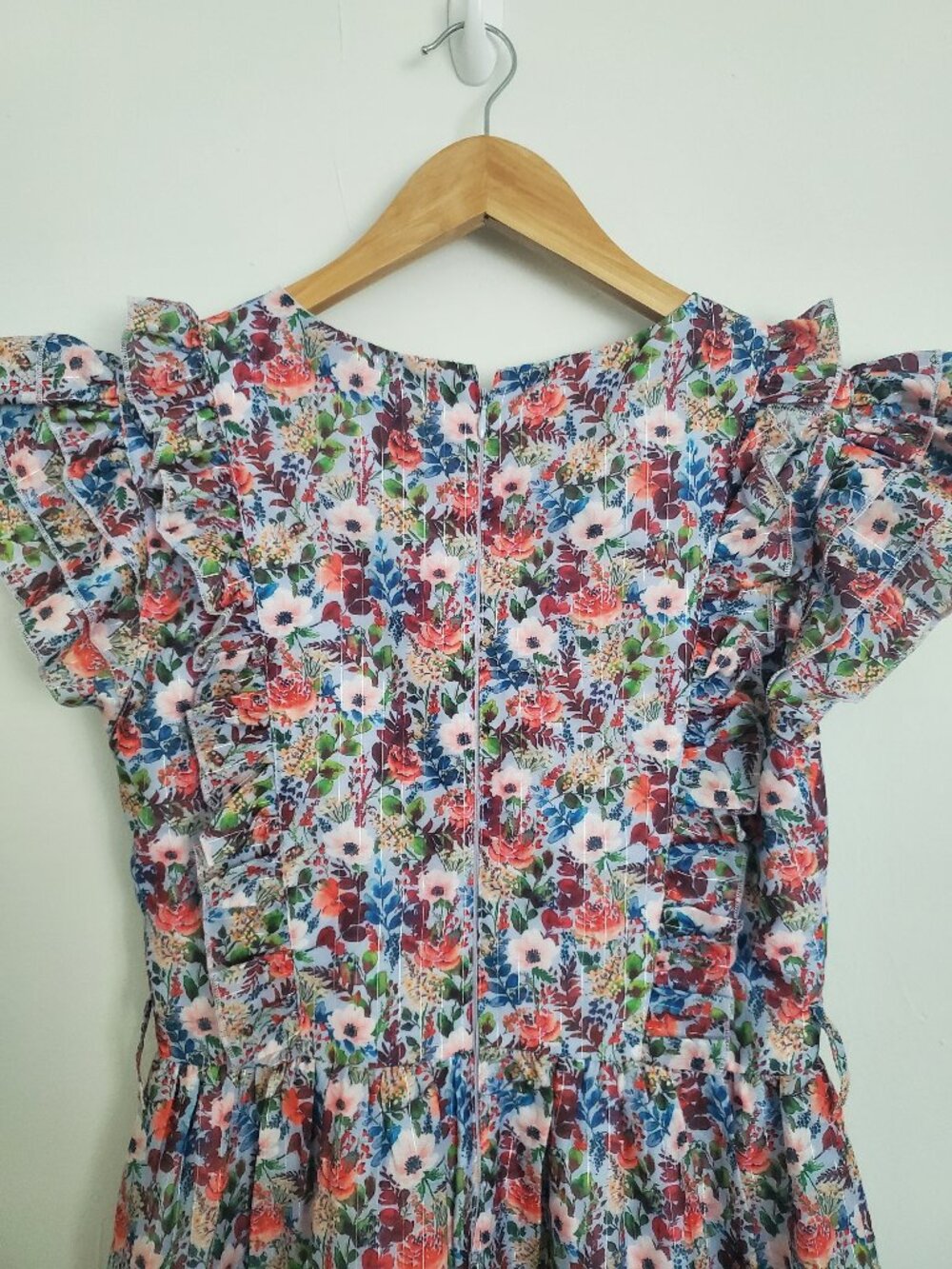 JessaKae Dress Floral Full Bloom Tiered Belted Mini Garden Tea Party SIZE SMALL - Picture 12 of 15